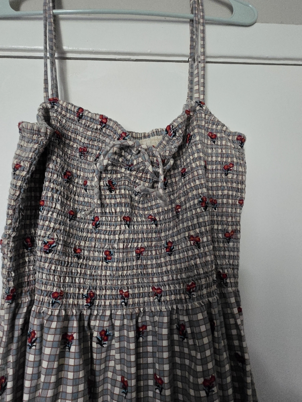 free people Grey Gingham Midi dress - Picture 2 of 5